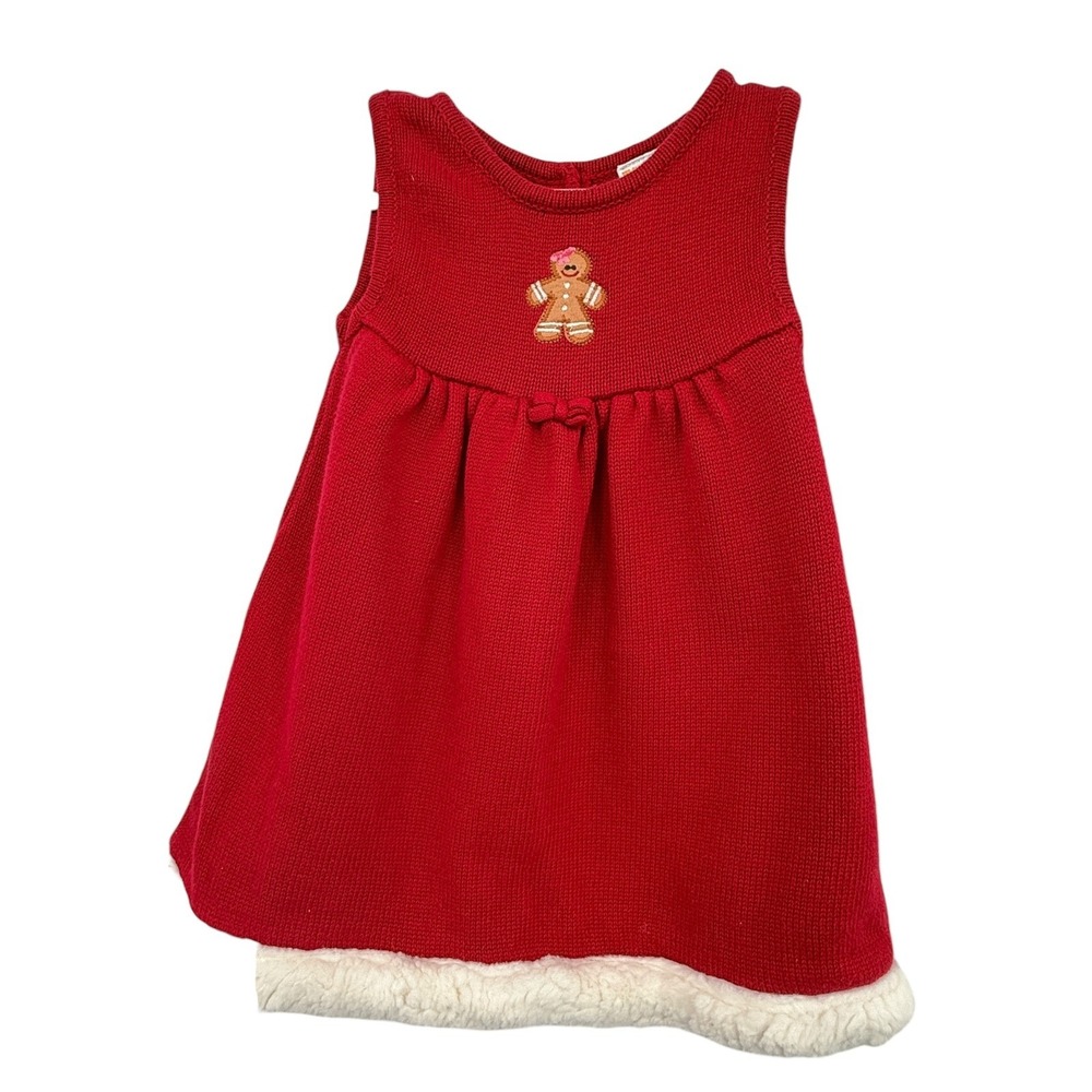 Gymboree Red Gingerbread Girl Sweater Dress Christmas Holiday 12‎ 18 Months